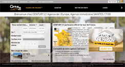 Desktop Screenshot of century21-ade-saintes.com